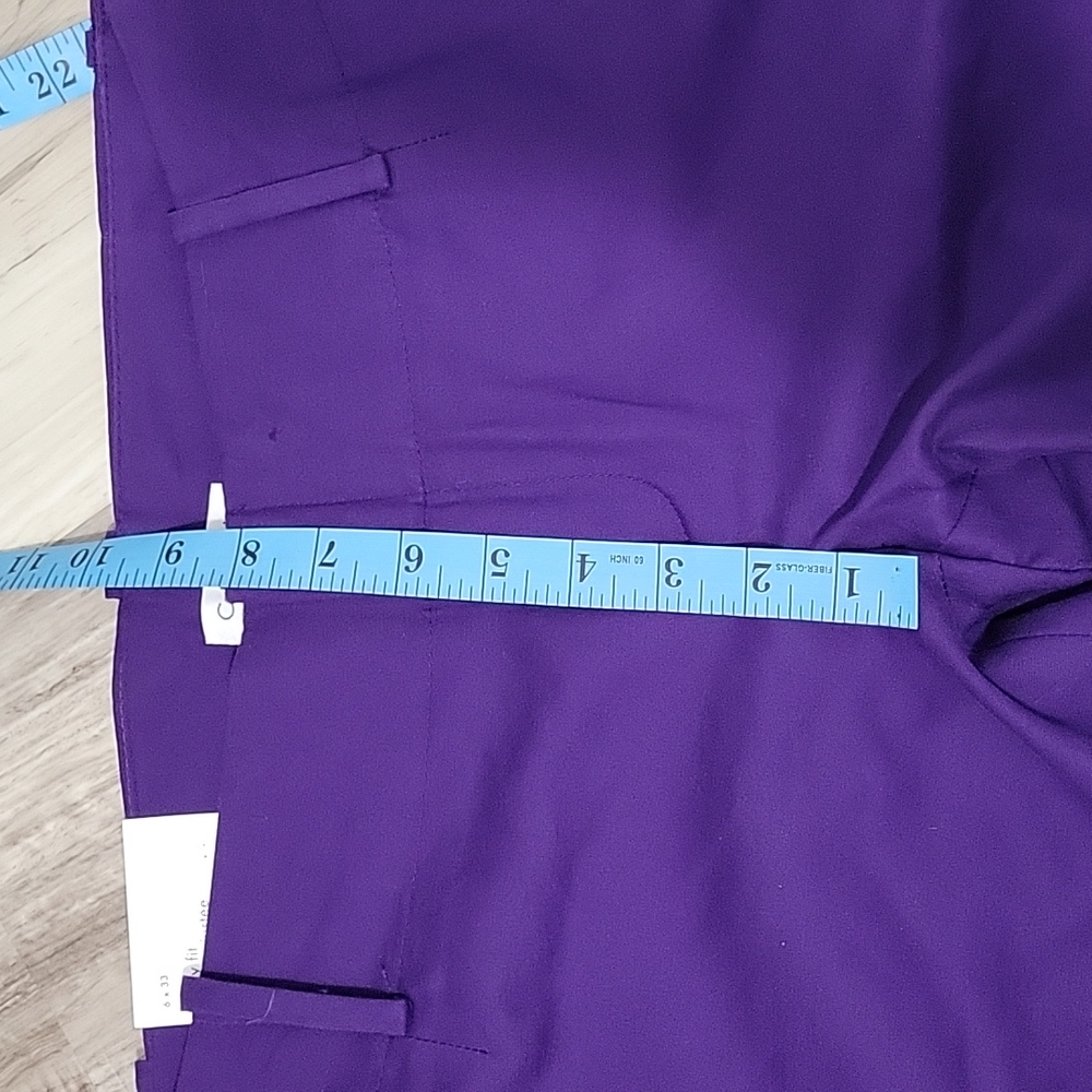 NWT Calvin Klein Purple Body Fit 6 X 33 Pants - Picture 4 of 9